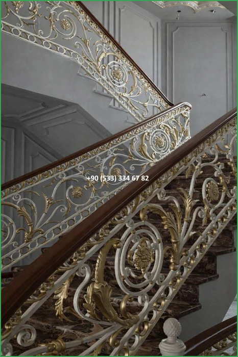 MERDİVEN KORKULUKLARI- MERDİVEN KORKULUK TASARIMI- FERFORJE MERDİVEN KORKULUK MODELLERİ fiy8355