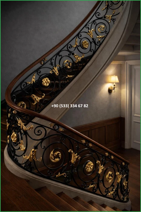 MERDİVEN KORKULUKLARI- MERDİVEN KORKULUK TASARIMI- FERFORJE MERDİVEN KORKULUK MODELLERİ fiy8370