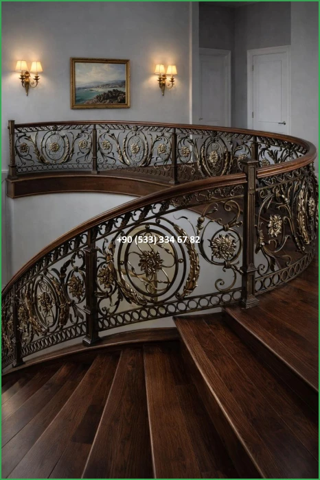 MERDİVEN KORKULUKLARI- MERDİVEN KORKULUK TASARIMI- FERFORJE MERDİVEN KORKULUK MODELLERİ fiy8371